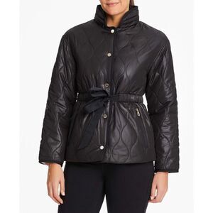 Kate Spade Black Quilted Belted Short Jacket